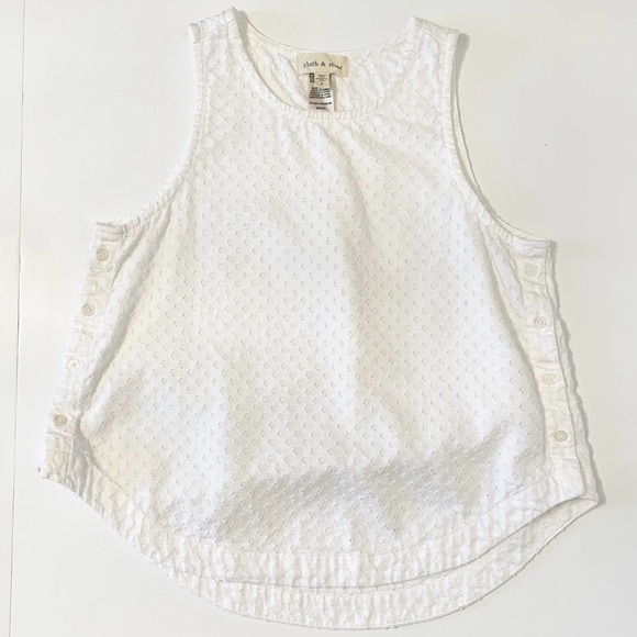 Anthropologie Clothe & Stone Eyelet Lace Tank Top White Small - Picture 13 of 14